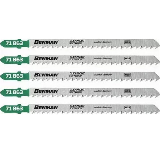 Benman 71863 Λάμες Σέγας Πριονωτές Για Μαλακό Ξύλο 132mm Σετ 5 Τεμ