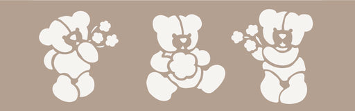 Fleur Stencil Border Teddy Bear Διακόσμηση Τοίχου 15*40cm