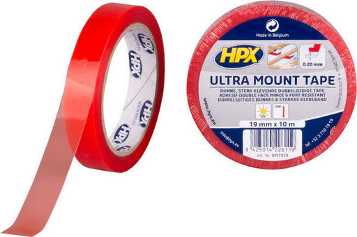 HPX Ultra Mount Tape Tαινία Διπλής Όψης Διαφανής 19mm x 10mtr