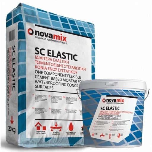 Novamix SC Elastic Ελαστικό Τσιμεντοειδές Μονωτικό Κονίαμα ΕΝΟΣ Συστατικού | Dagiopoulos.gr