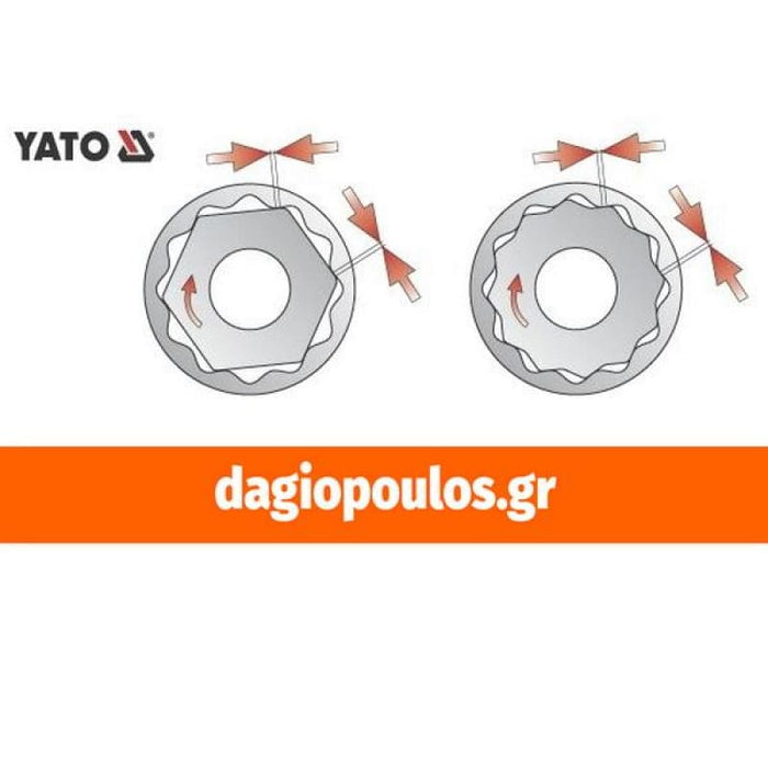 Yato YT-1056 Καρυδάκια Λαιμού Τοιχώματος Για Ζάντες 1/2" Με Επένδυση Προστασίας Dagiopoulos.gr