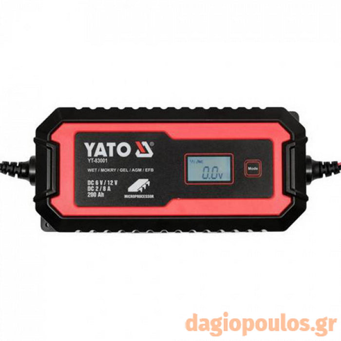 ΥΑΤΟ ΥΤ-83001 Φορτιστής/ Συντηρητής Μπαταριών 8Α/ΜΑΧ | dagiopoulos.gr