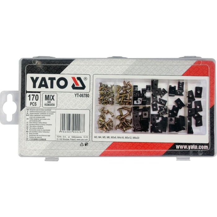 YATO YT-06780 Βίδες-Κλιπς Αυτοκινήτου Σετ 170 Τεμάχια Dagiopoulos.gr