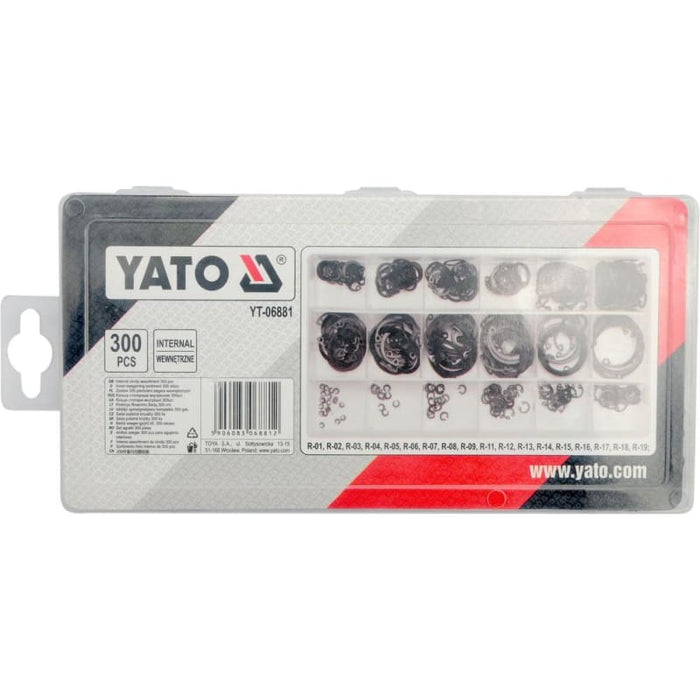 YATO YT-06881 Εσωτερικές Ασφάλειες Δακτυλίδια Σετ 300 Τεμάχια Dagiopoulos.gr