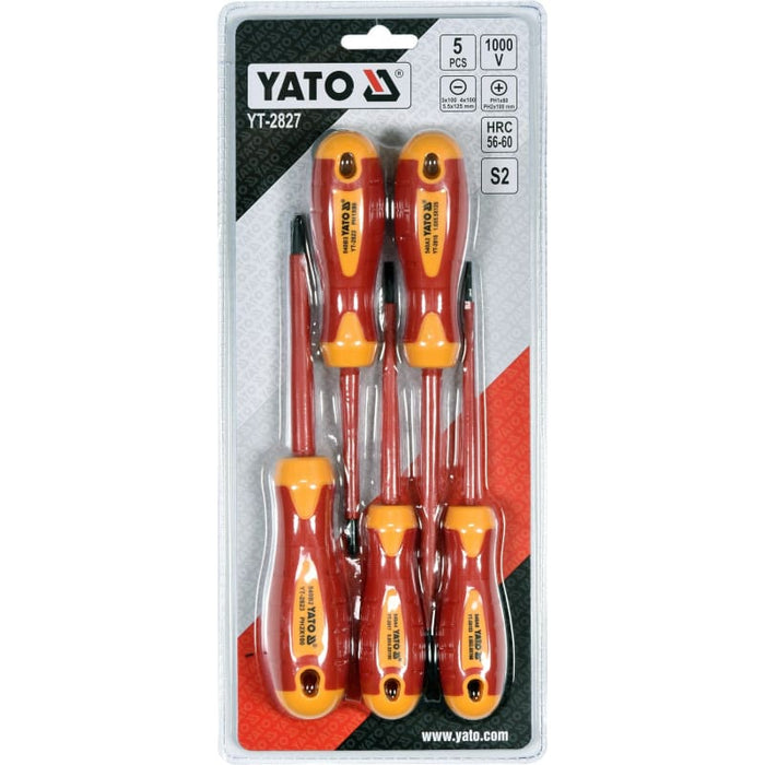 YATO YT-2827 Κατσαβίδια Ηλεκτρολόγων Με Μόνωση VDE Crv Set | Dagiopoulos.gr