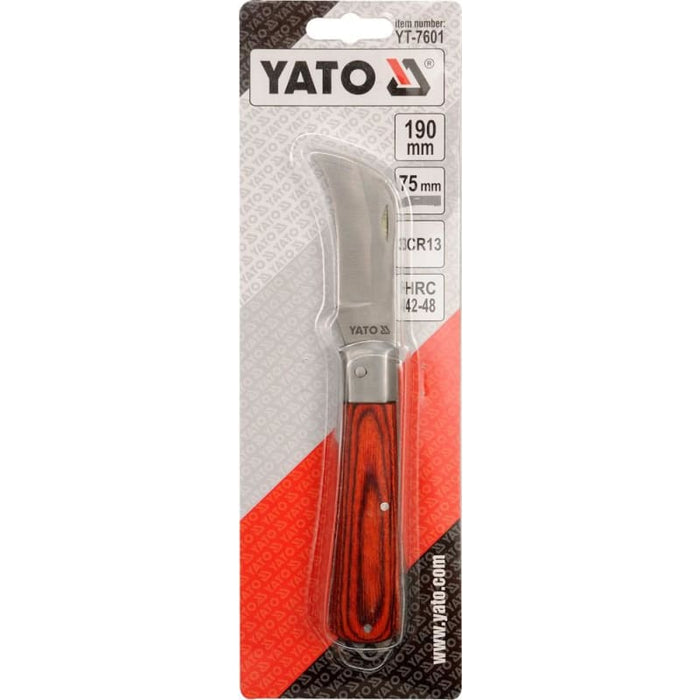 YATO YT-7601 Μαχαίρι Ηλεκτρολόγου Κυρτό Dagiopoulos.gr